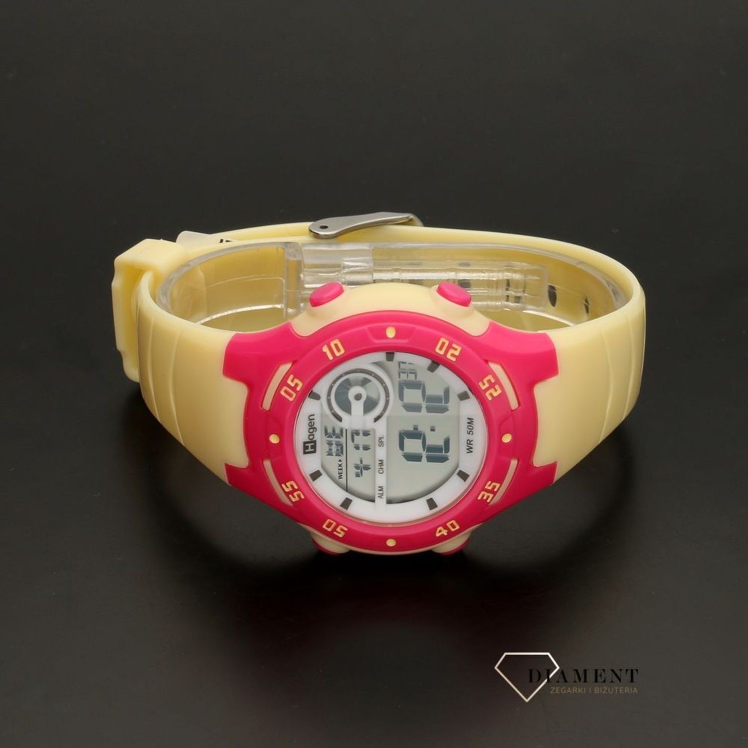 Dziecięcy zegarek Hagen HA-201L różowo-zółty (1).jpg